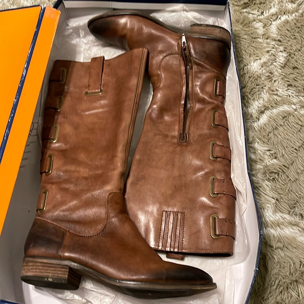 Brown knee boots